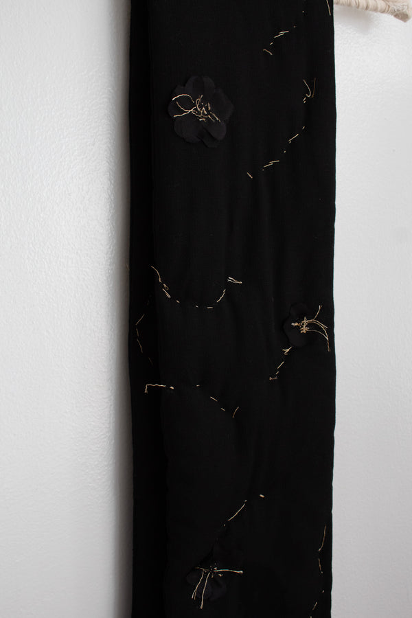 N° 123 sakura constellation scarf - sumi black/gold