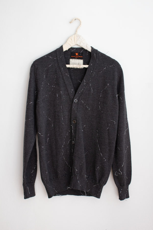 N° 64 constellation v-neck cardigan - ibiguro grey - M