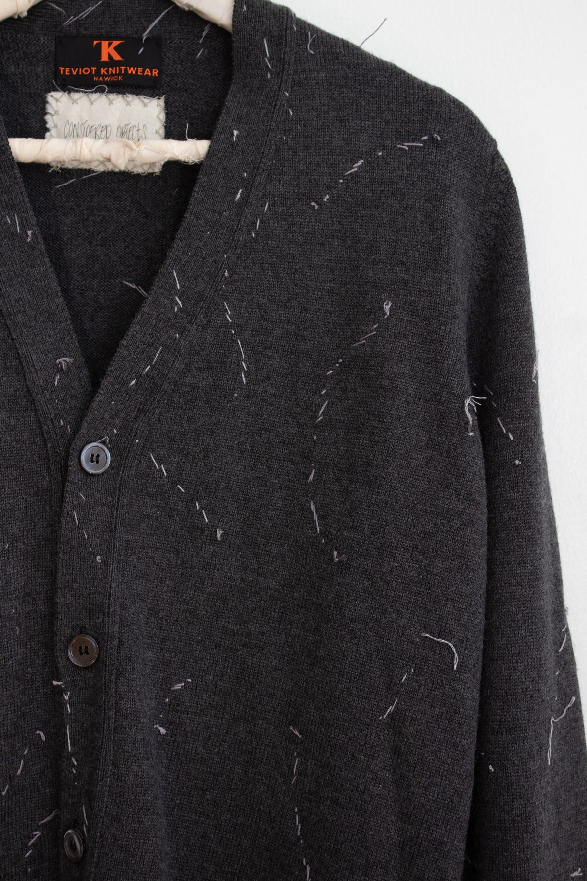 N° 64 constellation v-neck cardigan - ibiguro grey - M