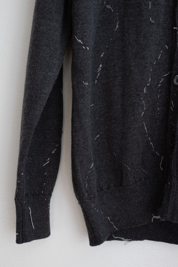 N° 64 constellation v-neck cardigan - ibiguro grey - M