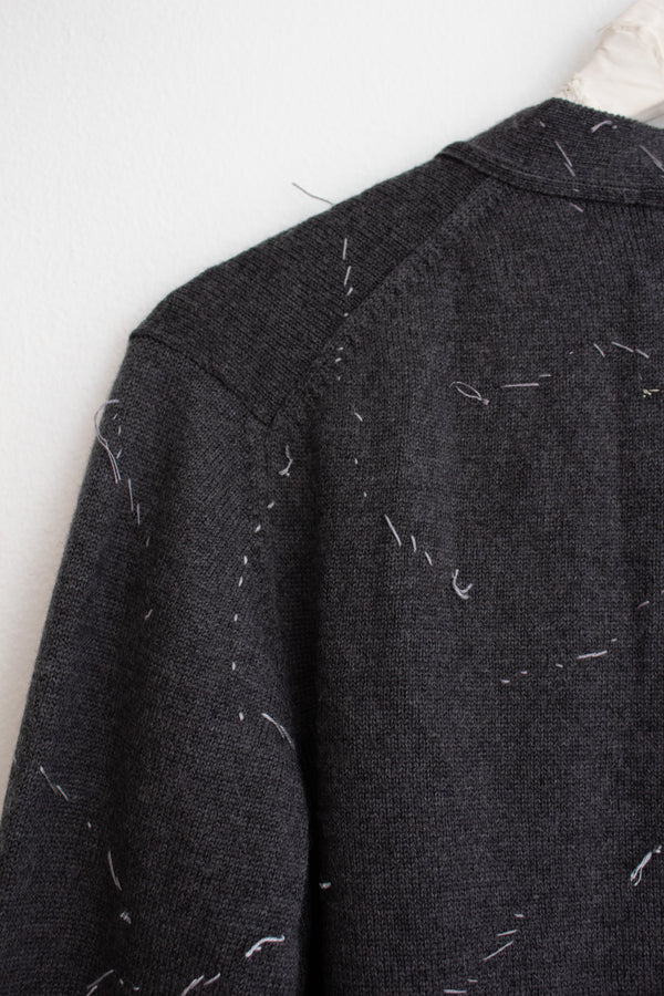 N° 64 constellation v-neck cardigan - ibiguro grey - M