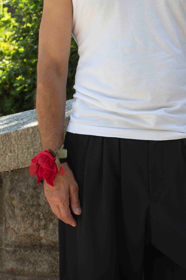 N° 54 crushed bloom bracelet - ume red - M