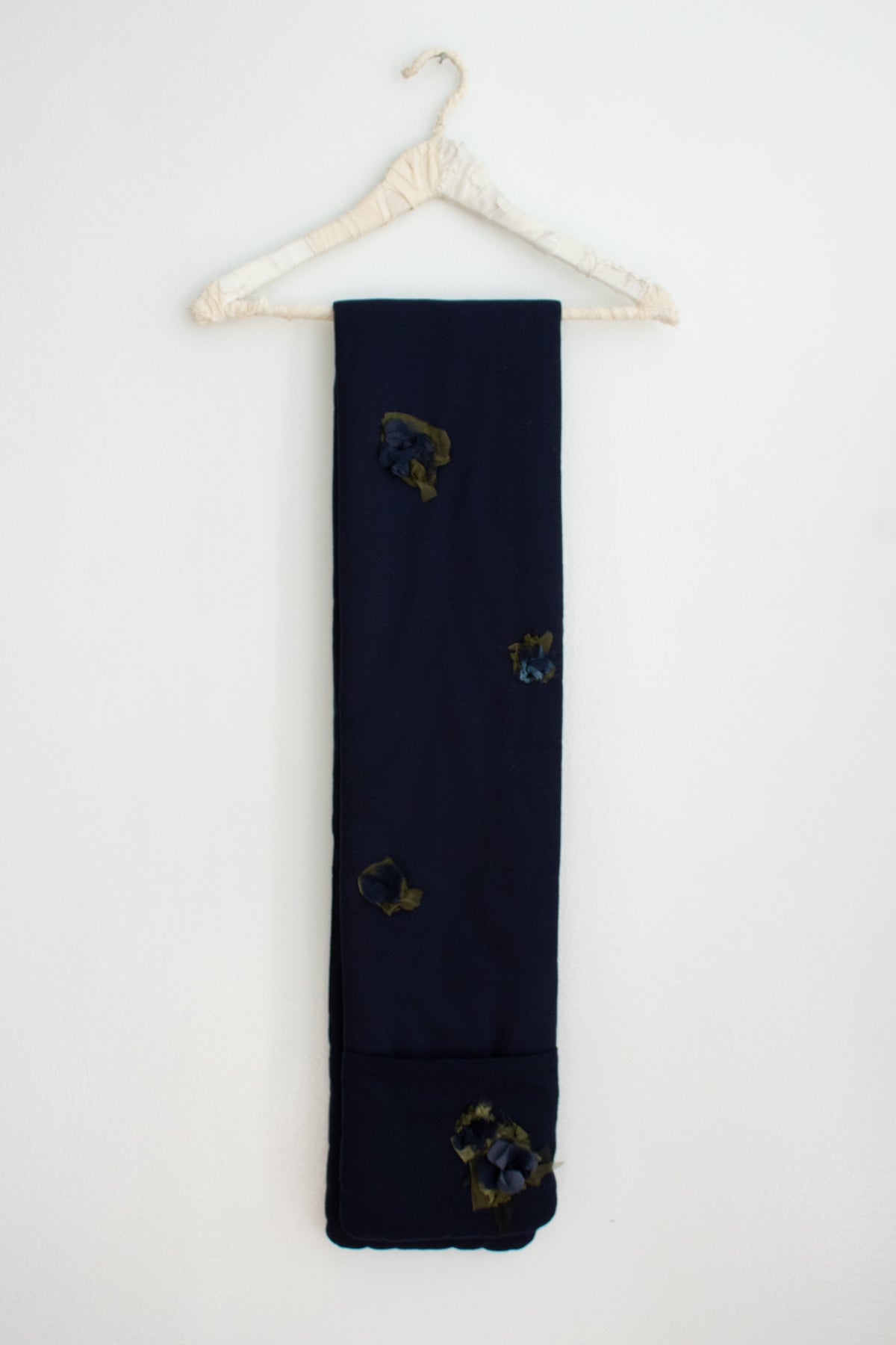 N° 123 crushed blooms scarf - umi blue