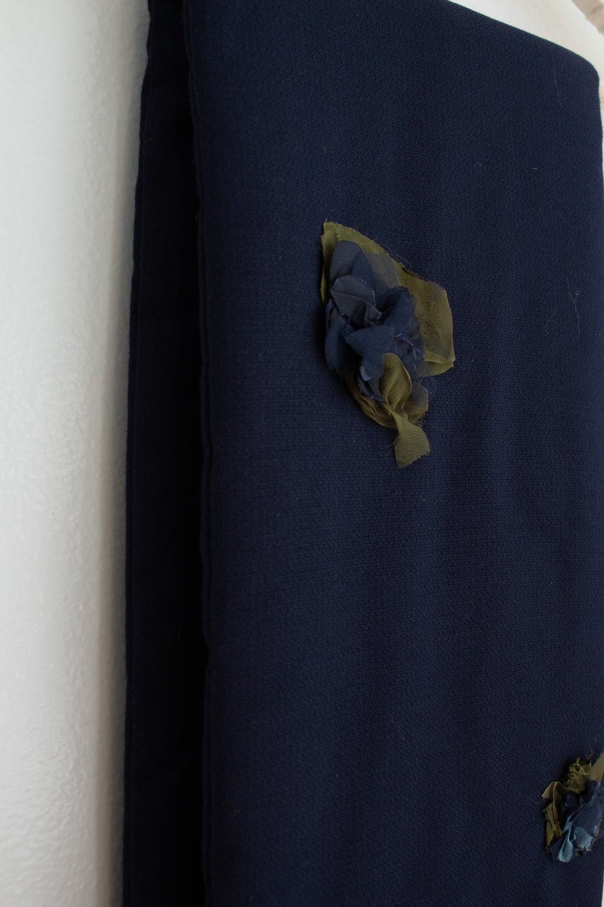 N° 123 crushed blooms scarf - umi blue