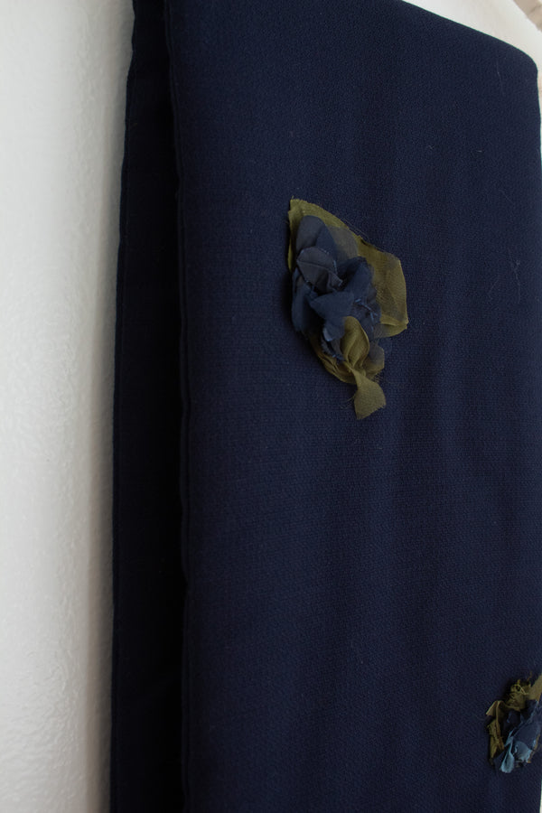 N° 123 crushed blooms scarf - umi blue