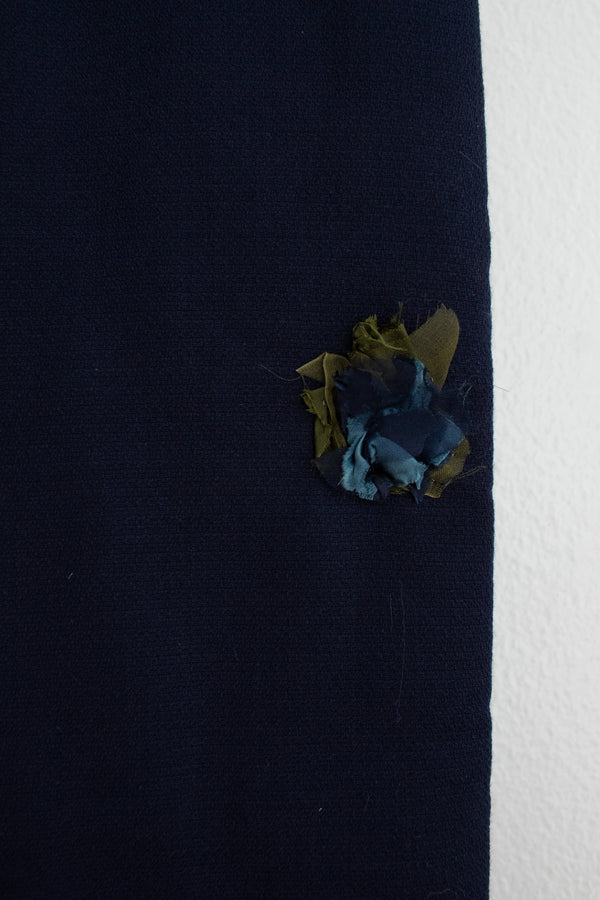 N° 123 crushed blooms scarf - umi blue