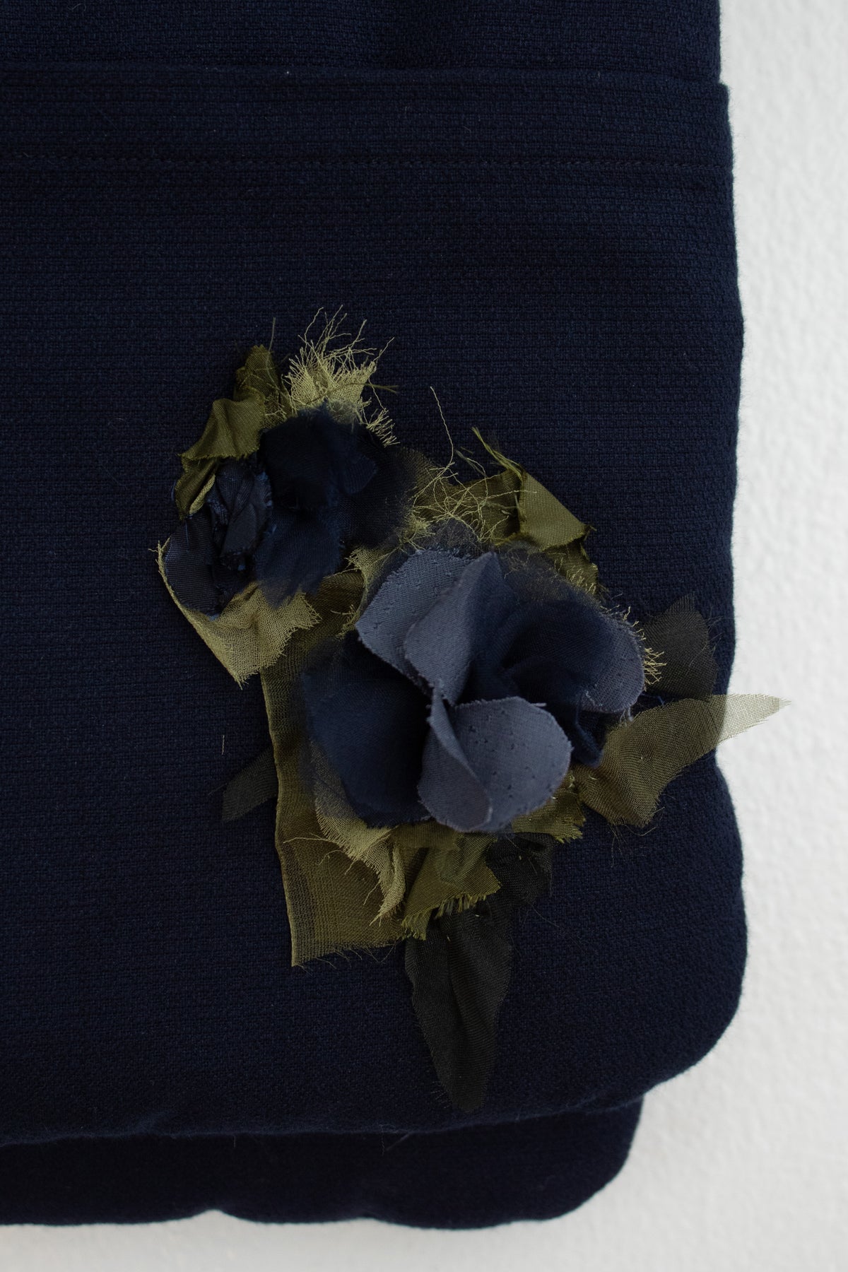 N° 123 crushed blooms scarf - umi blue