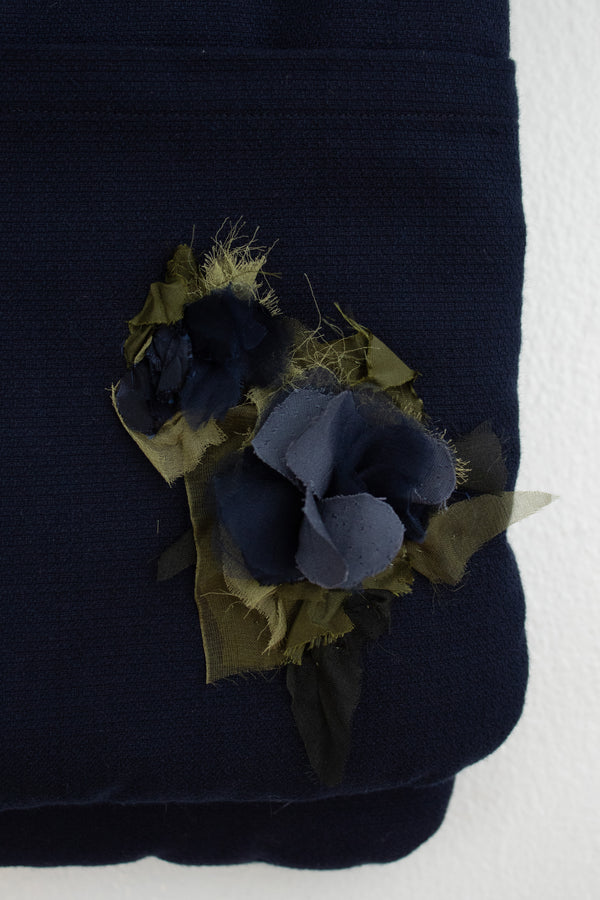 N° 123 crushed blooms scarf - umi blue