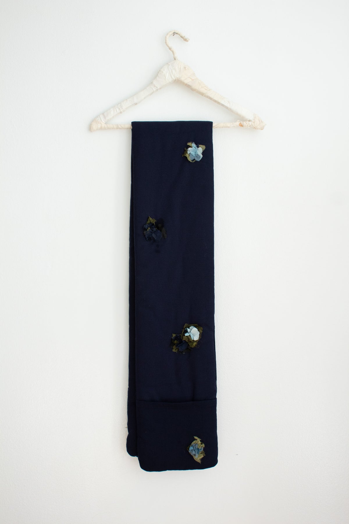 N° 123 crushed blooms scarf - umi blue