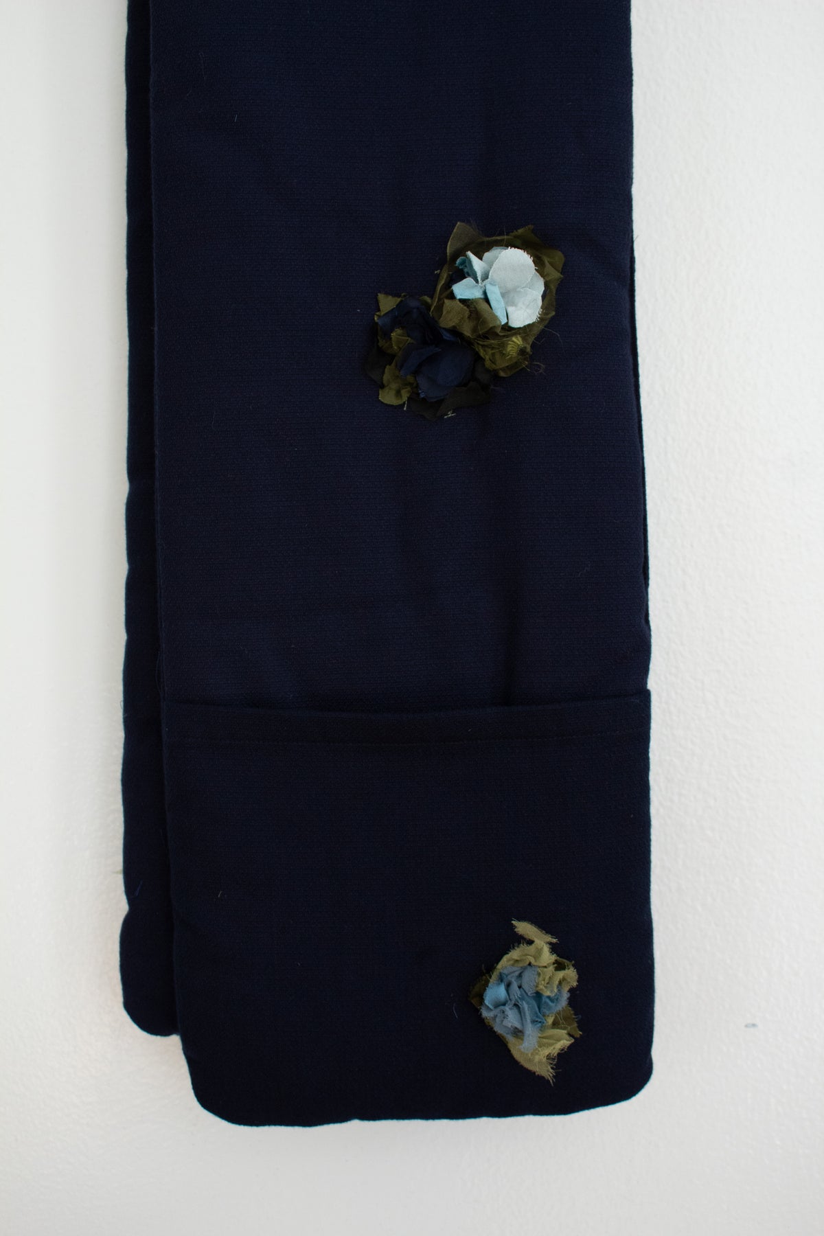 N° 123 crushed blooms scarf - umi blue