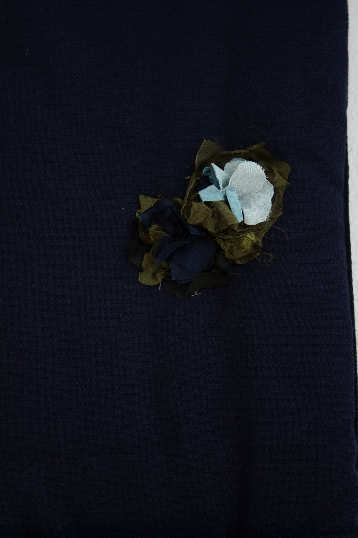 N° 123 crushed blooms scarf - umi blue