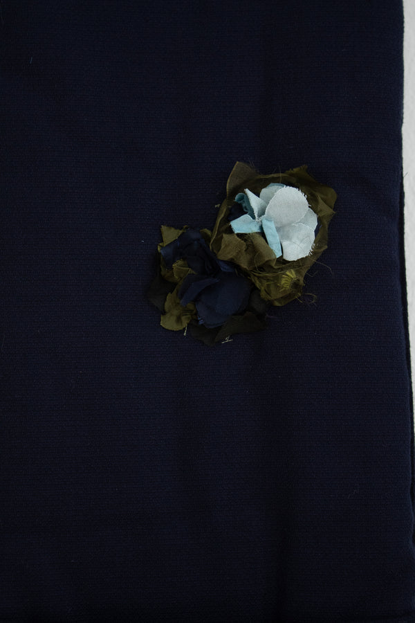 N° 123 crushed blooms scarf - umi blue