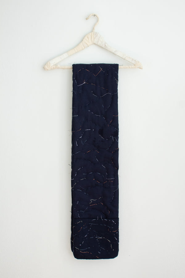 N° 123 constellation scarf - dense stitching - umi blue