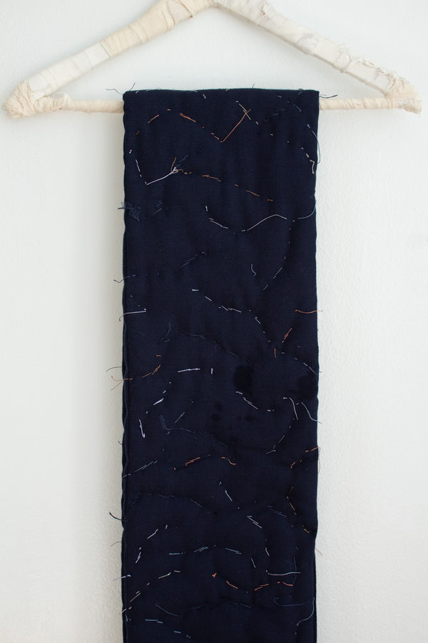 N° 123 constellation scarf - dense stitching - umi blue
