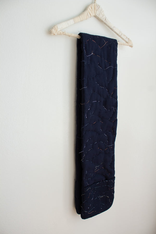 N° 123 constellation scarf - dense stitching - umi blue