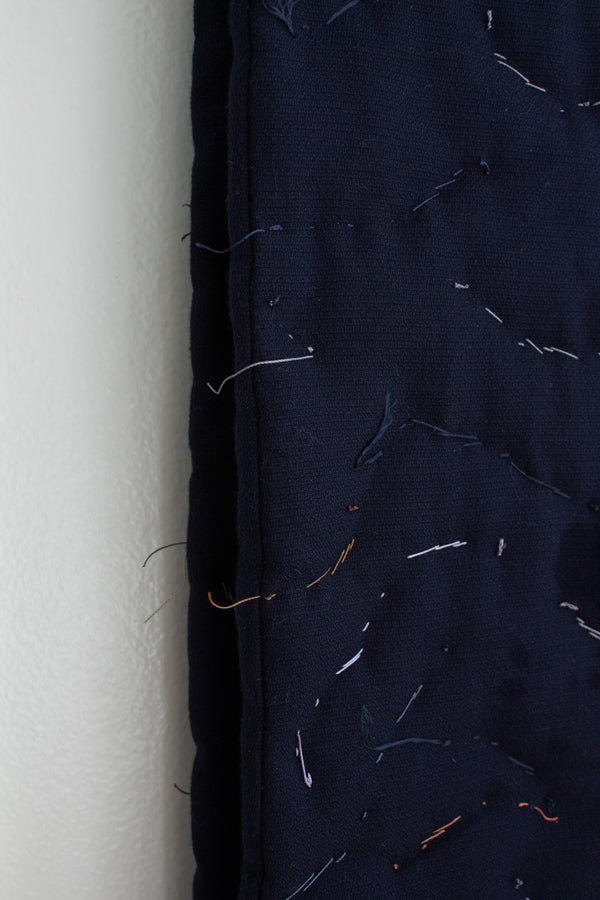 N° 123 constellation scarf - dense stitching - umi blue