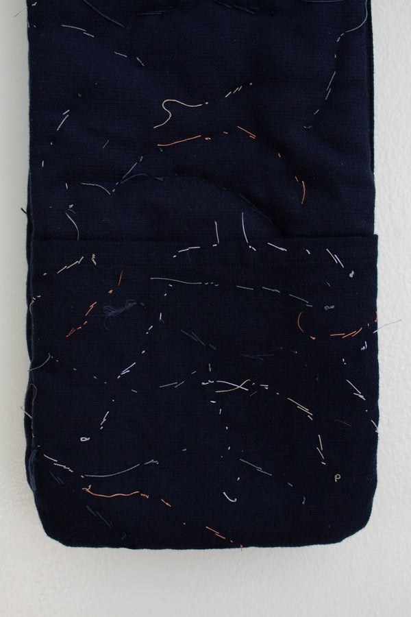 N° 123 constellation scarf - dense stitching - umi blue