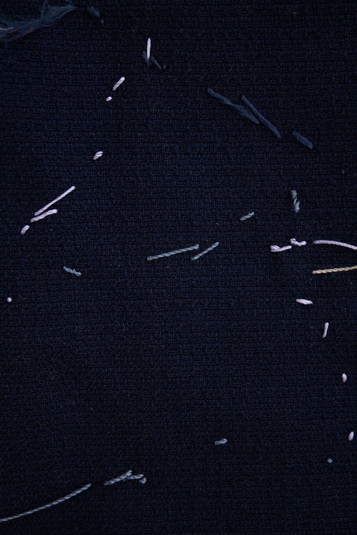 N° 123 constellation scarf - dense stitching - umi blue