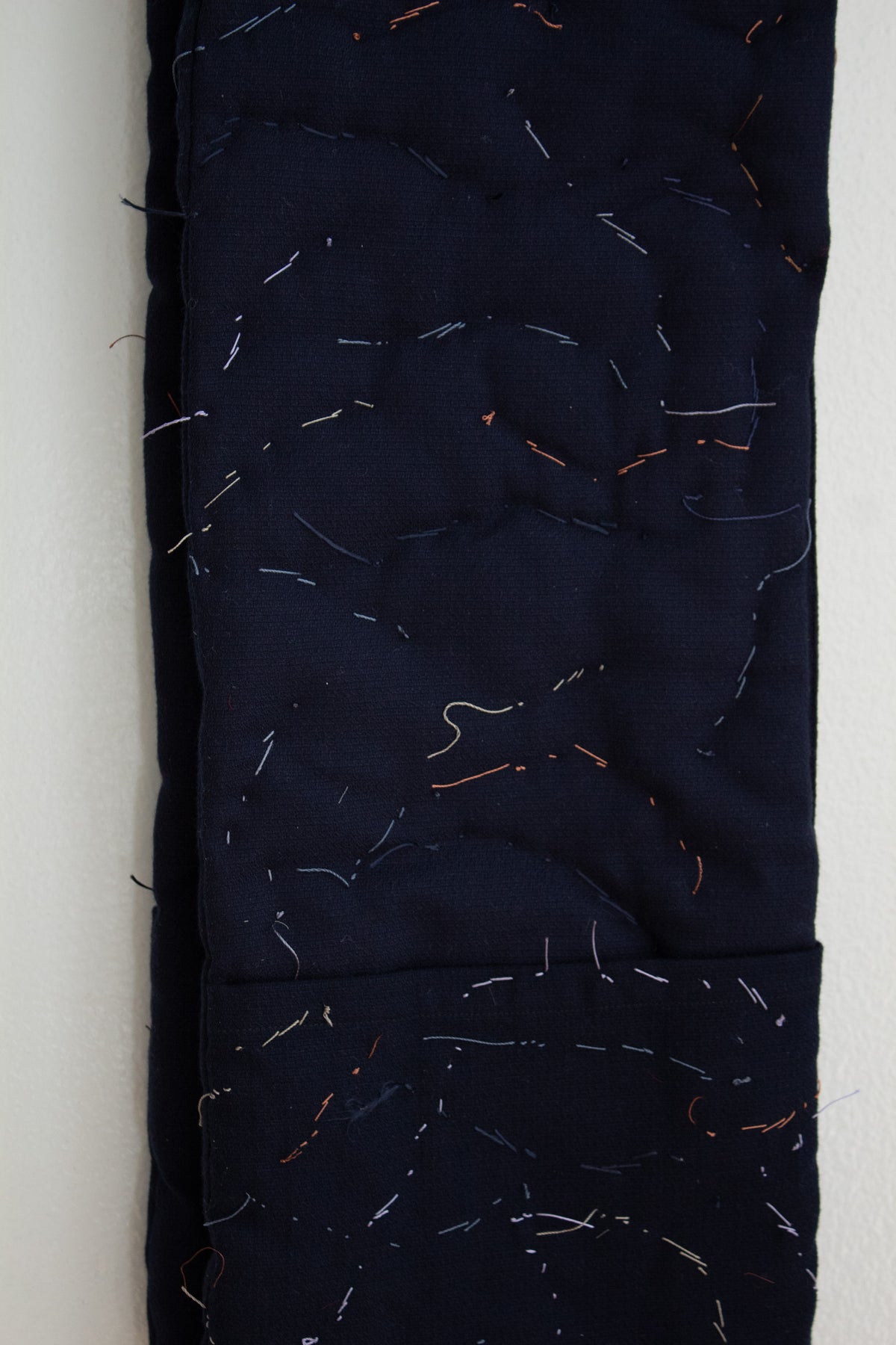 N° 123 constellation scarf - dense stitching - umi blue