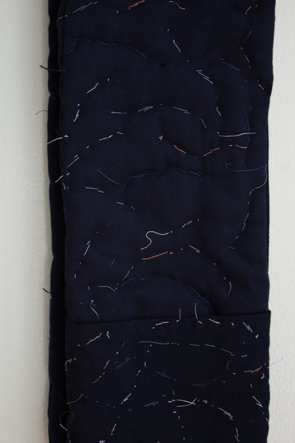 N° 123 constellation scarf - dense stitching - umi blue