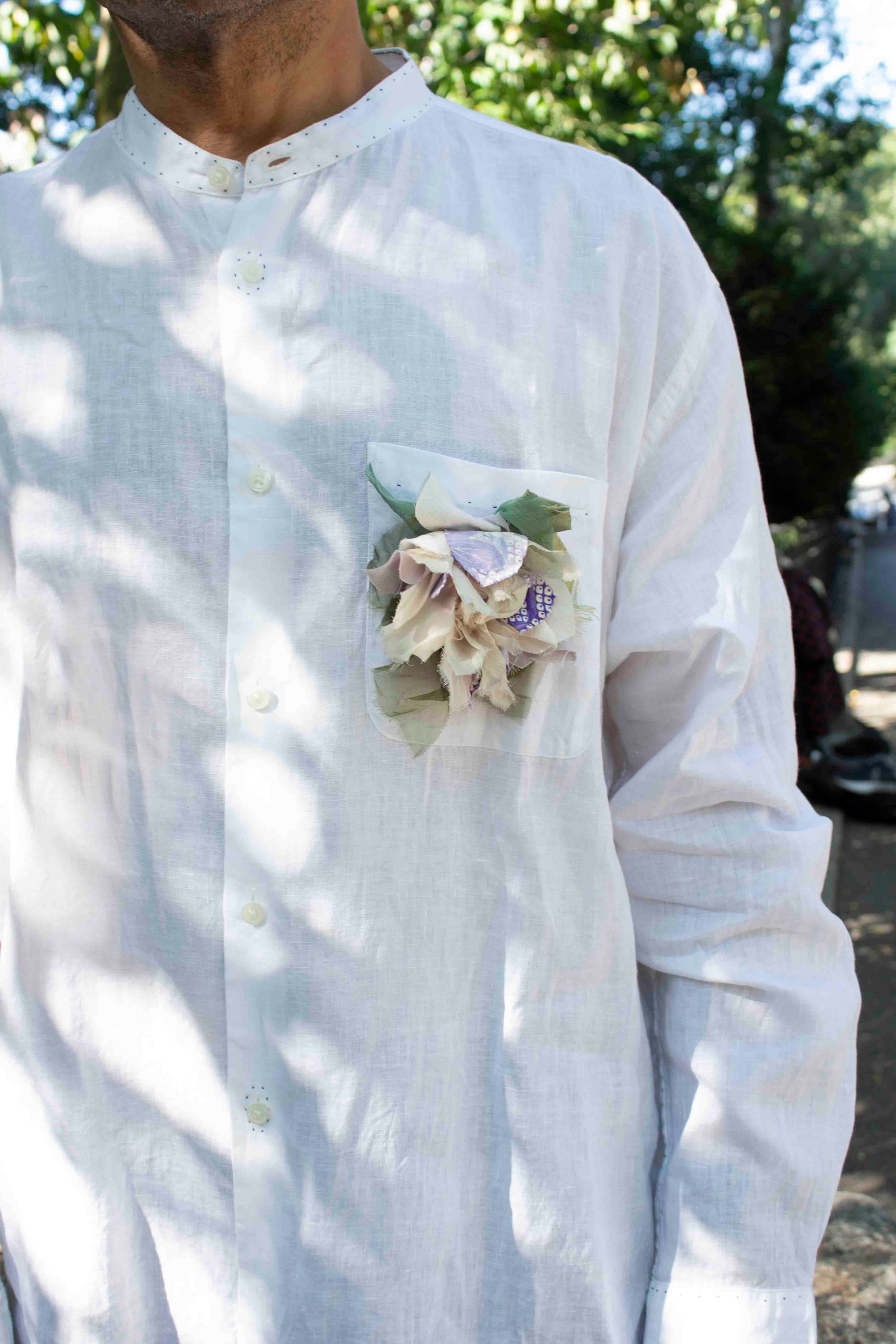 N° 51 crushed bloom brooch - sakura lavender - M