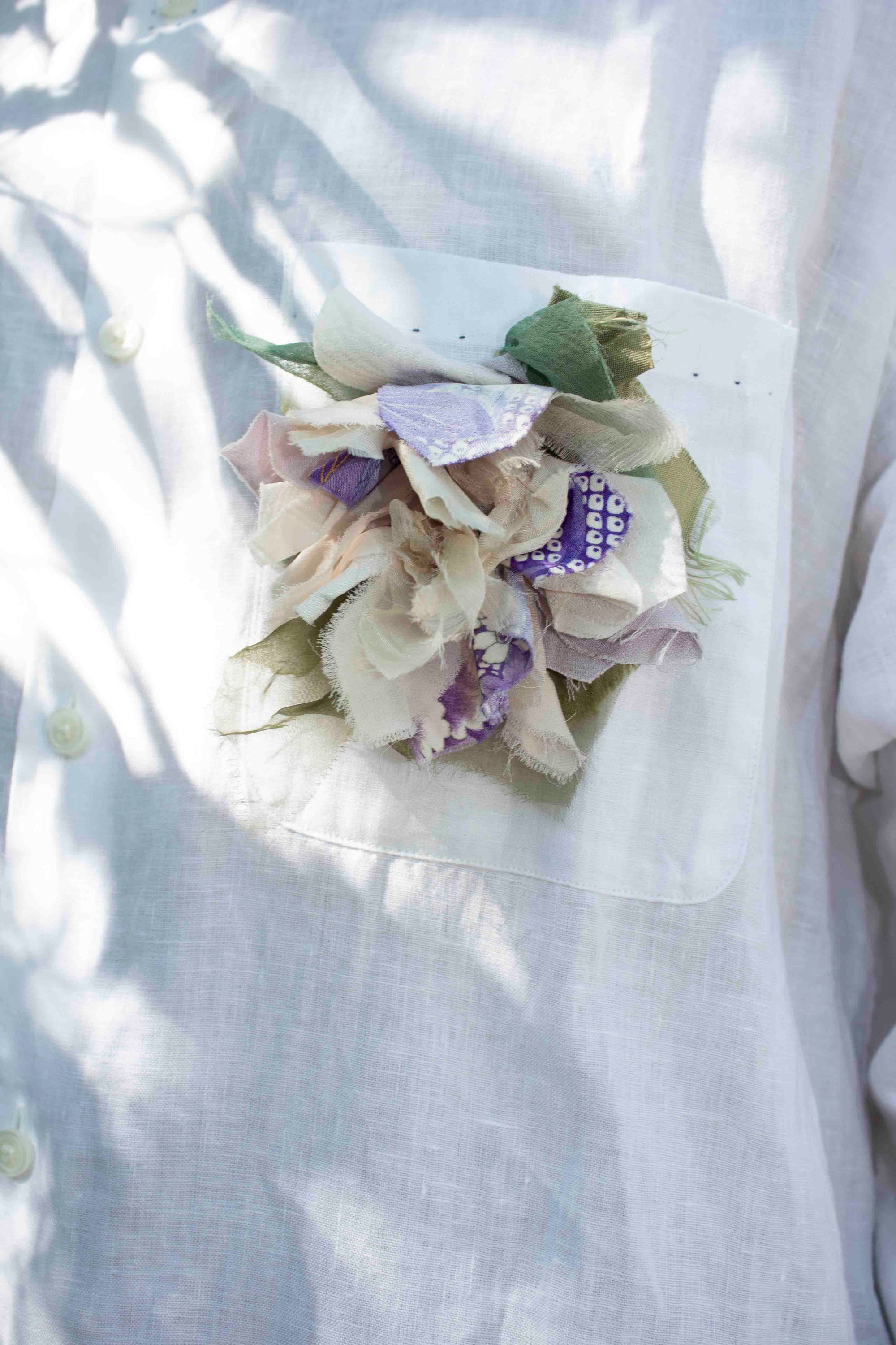 N° 51 crushed bloom brooch - sakura lavender - M