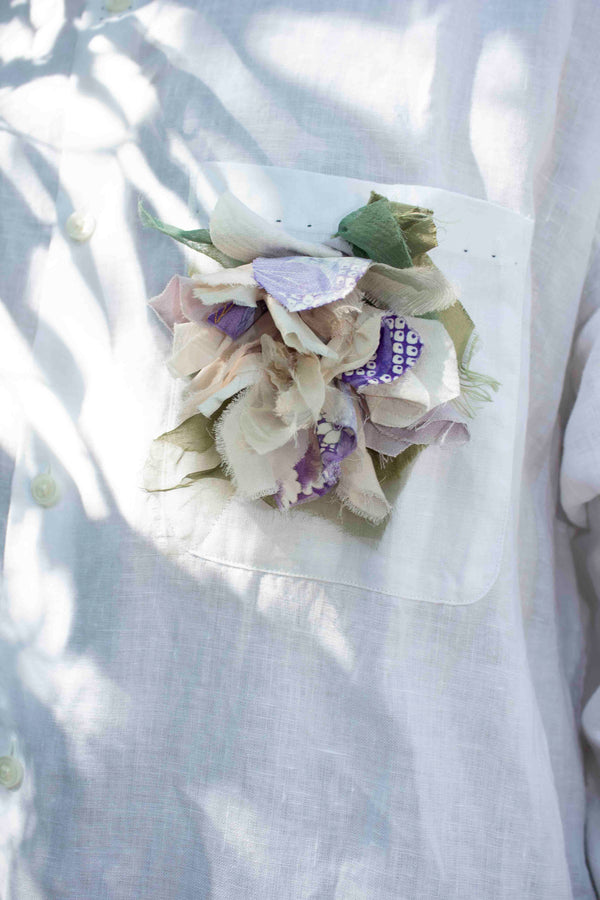 N° 51 crushed bloom brooch - sakura lavender - M