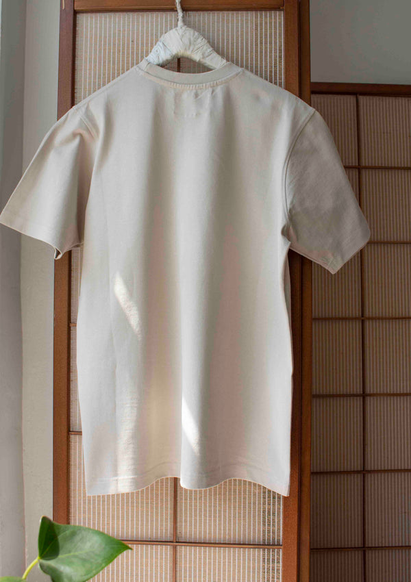 N° 285 heavyweight pressed flower T-shirt - suna beige (made to order)