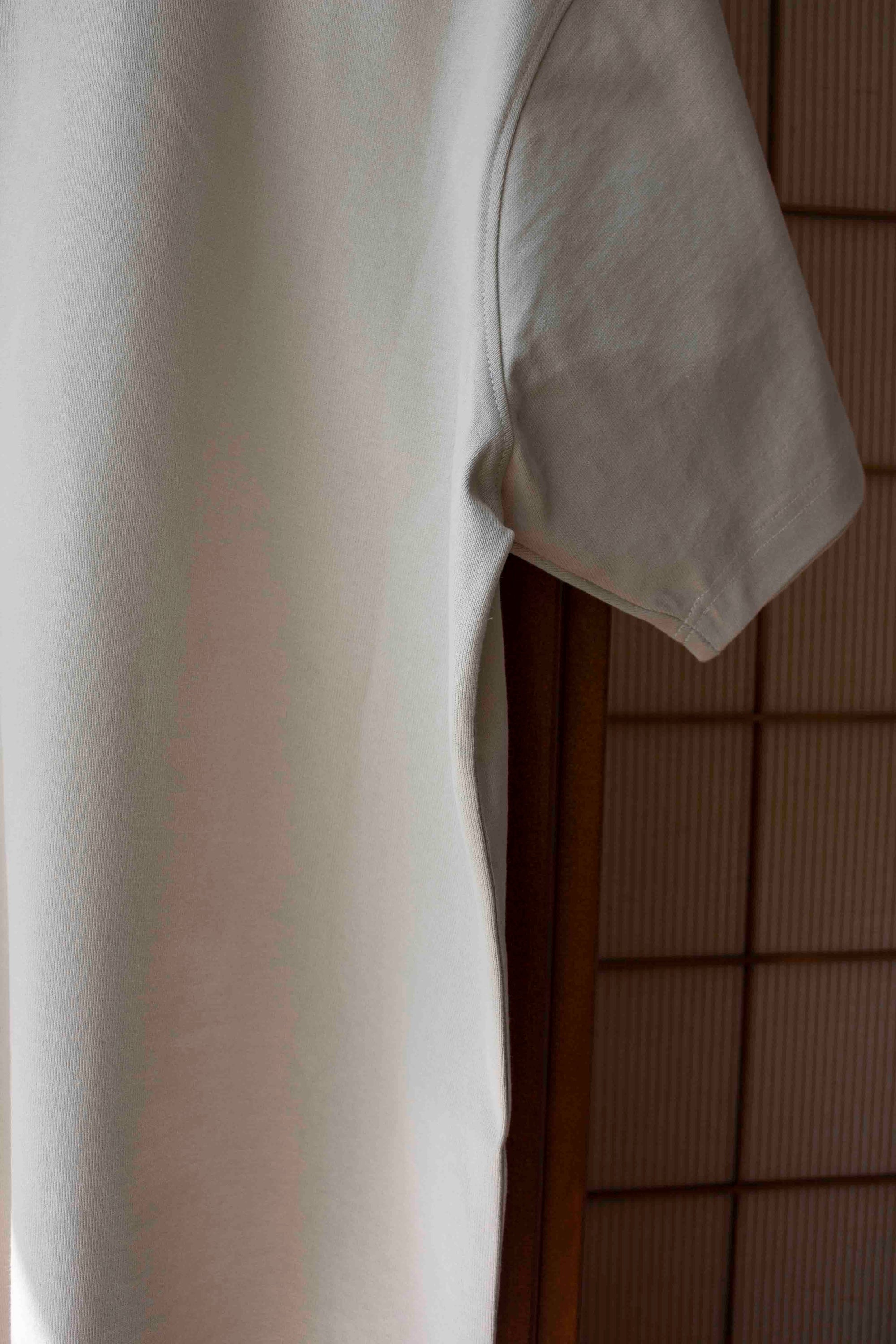 N° 285 heavyweight pressed flower T-shirt - suna beige (made to order)