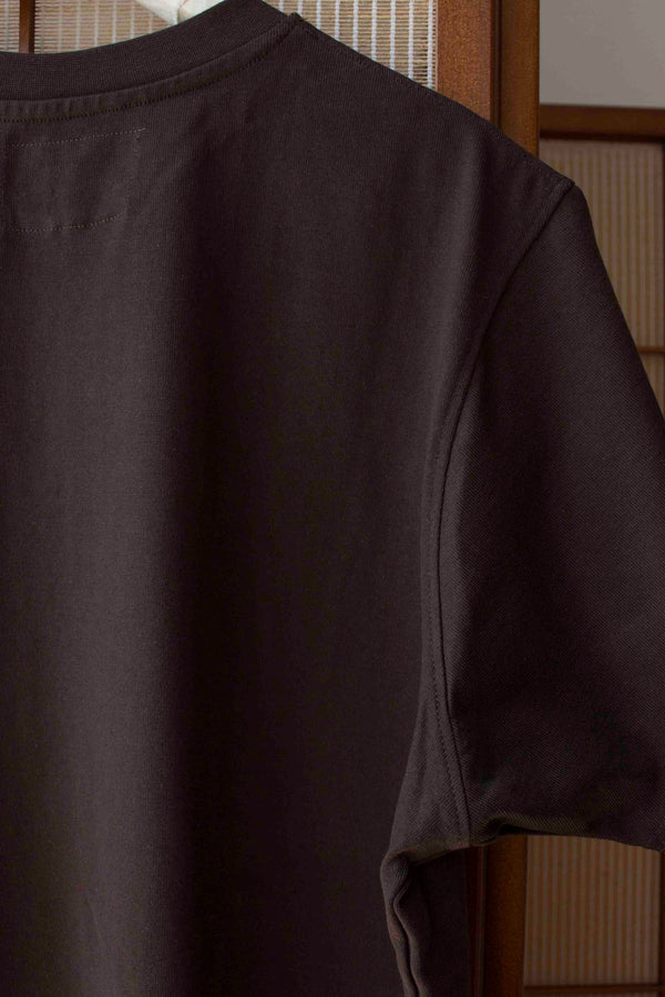 N° 285 pressed flower heavyweight T-shirt - choco brown (made to order)