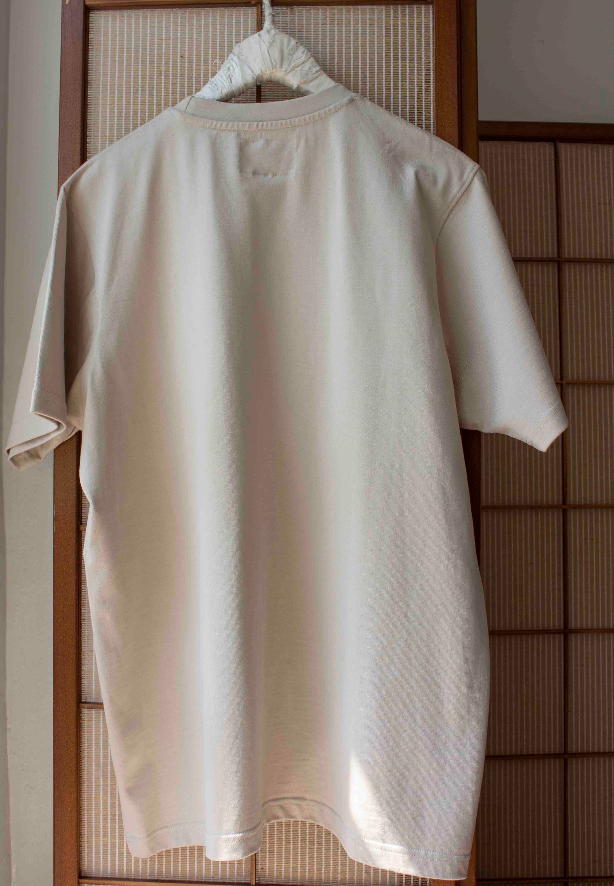 N° 285 heavyweight pressed flower T-shirt - suna beige (made to order)