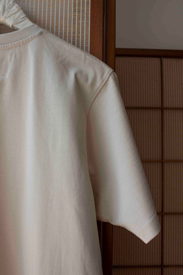 N° 285 heavyweight pressed flower T-shirt - suna beige (made to order)
