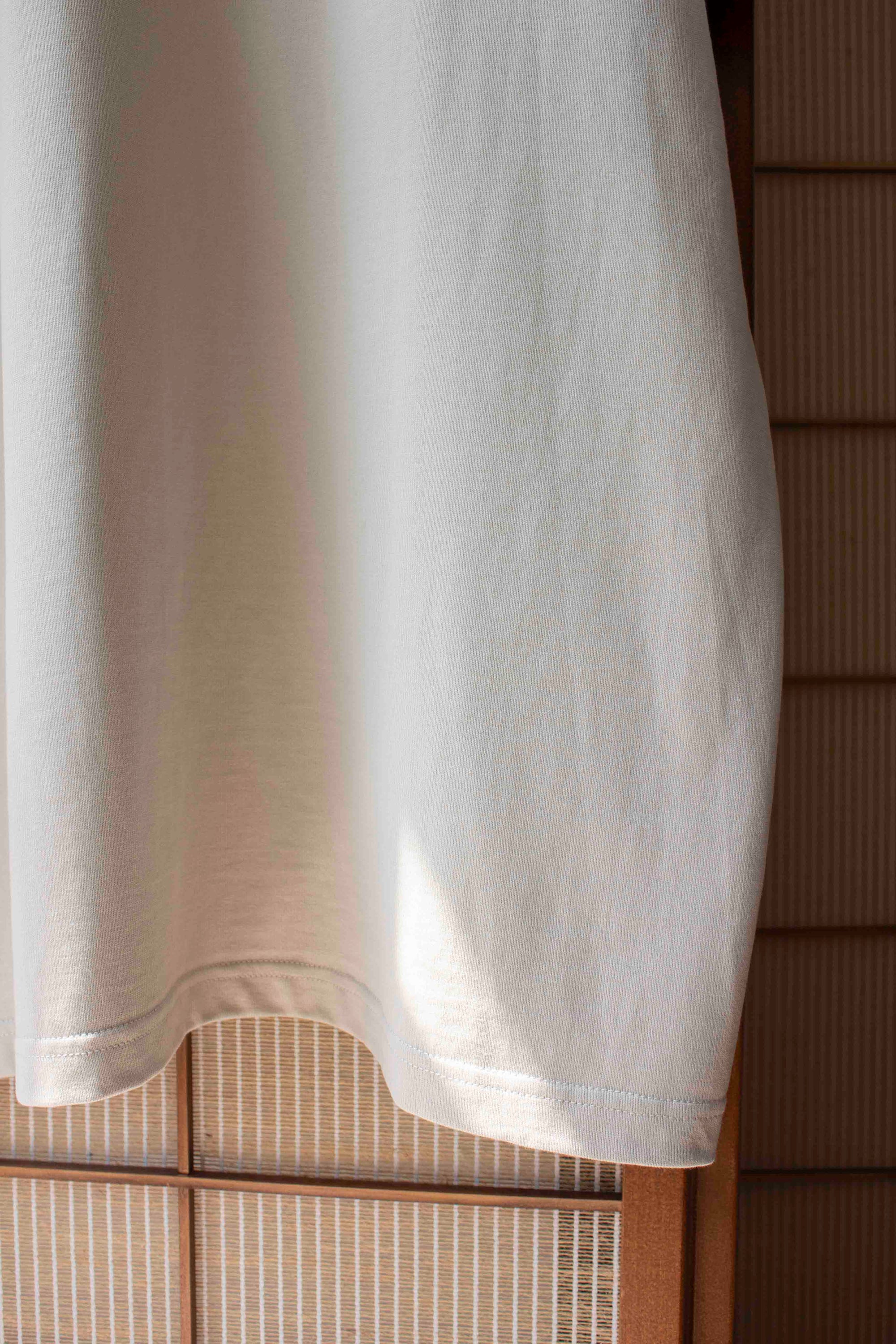 N° 285 heavyweight pressed flower T-shirt - suna beige (made to order)