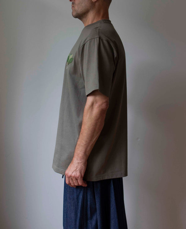 N° 285 pressed flower heavyweight T-shirt - matsuba green - XL