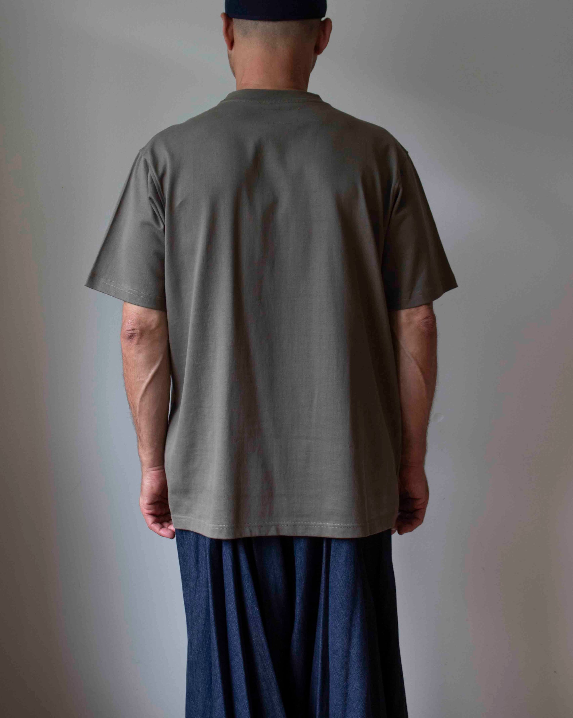 N° 285 pressed flower heavyweight T-shirt - matsuba green - XL