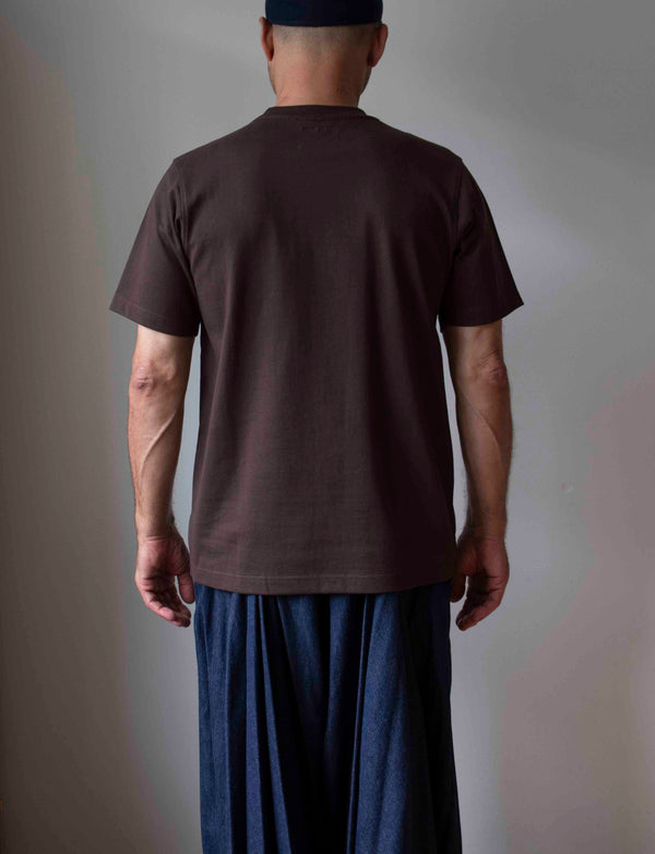 N° 285 pressed flower heavyweight T-shirt - choco brown - M