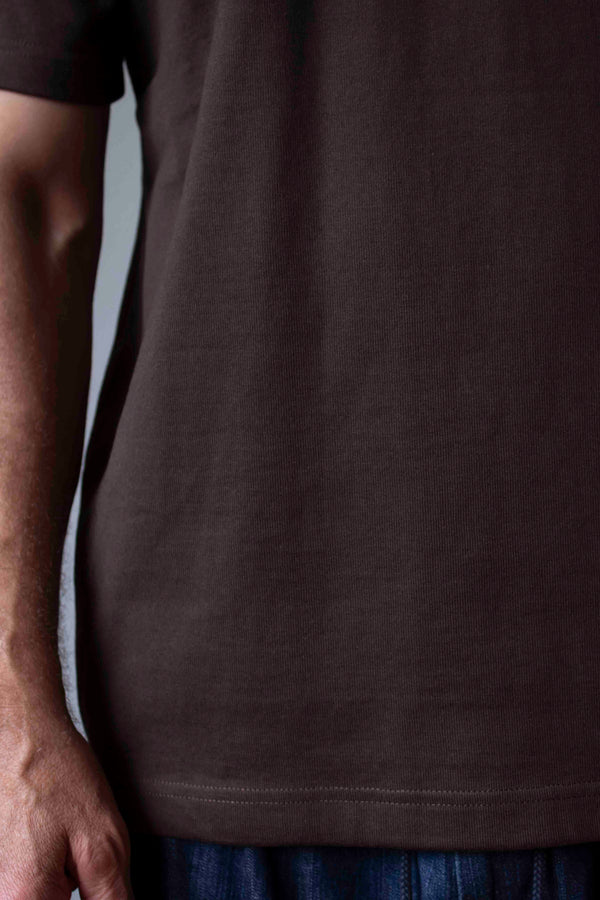N° 285 pressed flower heavyweight T-shirt - choco brown - M