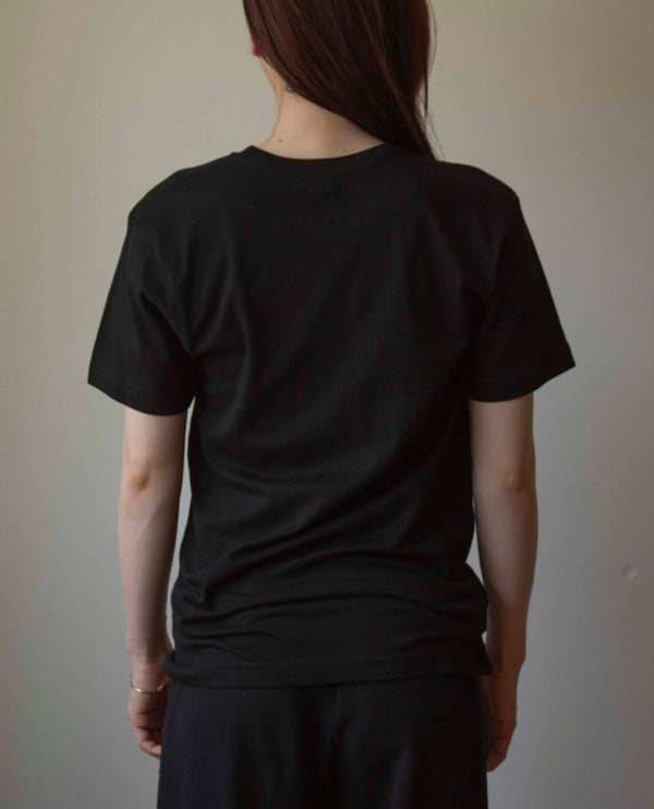 N° 290 pressed flower T-shirt - sumi black