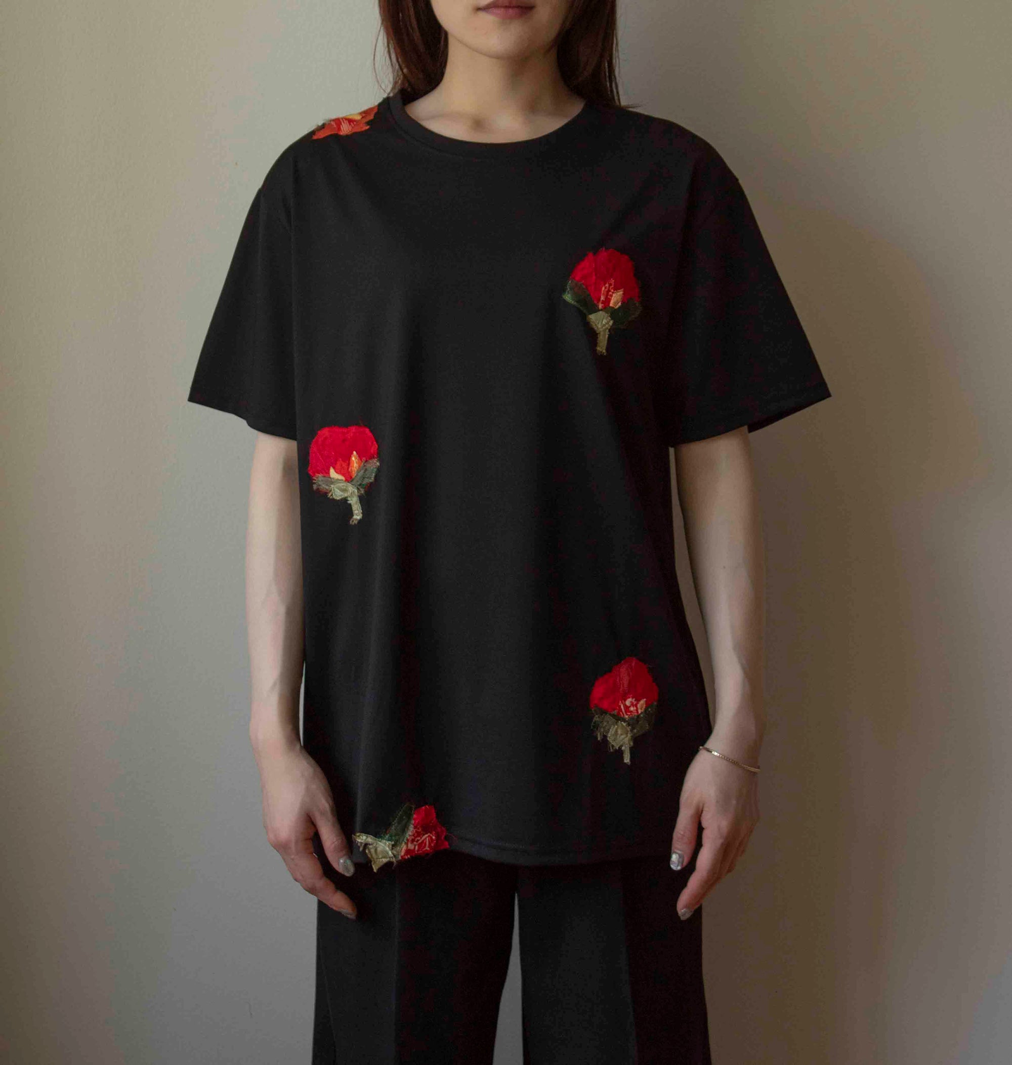 N° 59 nuru multi-pressed flower T-shirt - S, XL