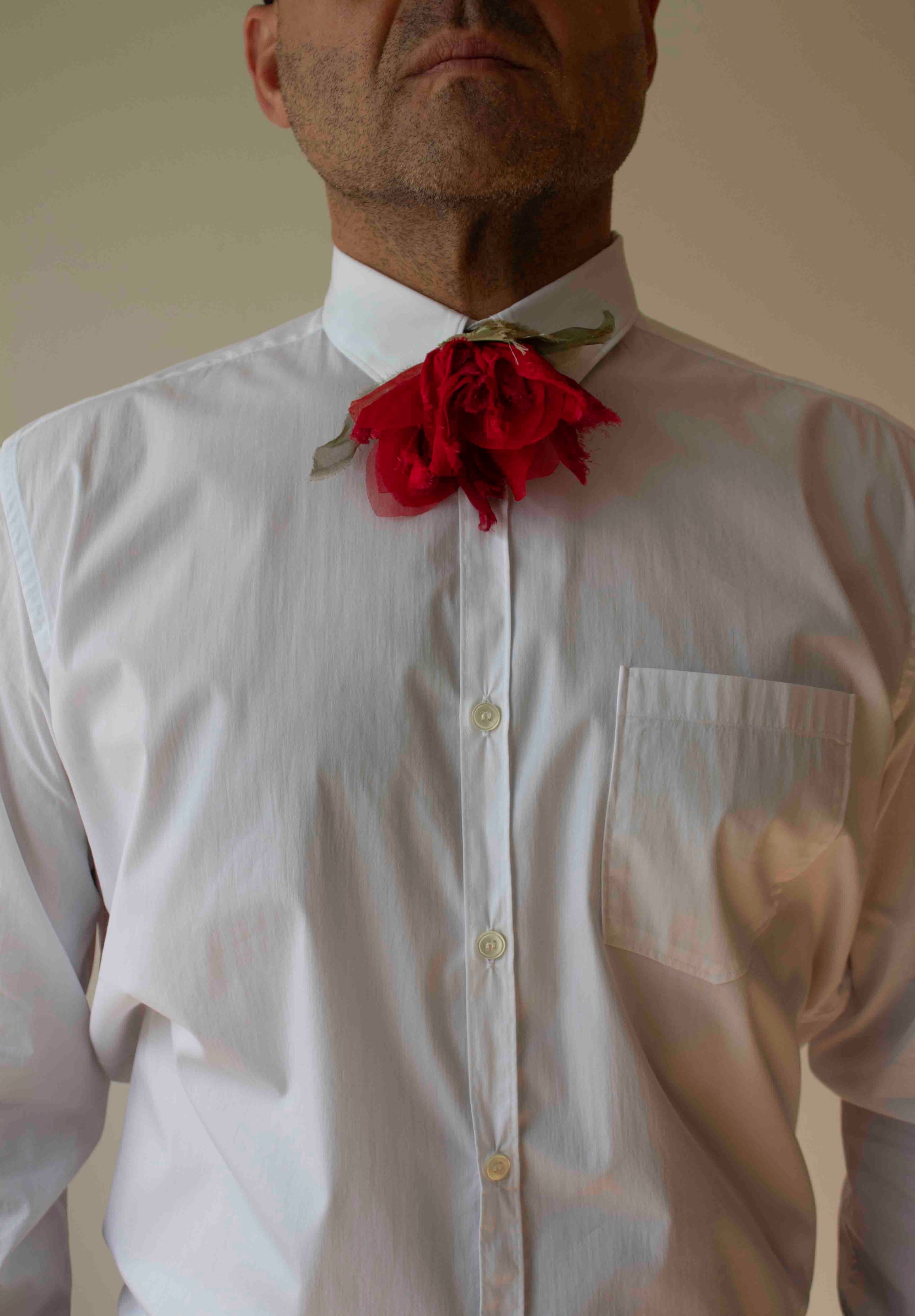 N° 44 crushed bloom choker - ume red - M