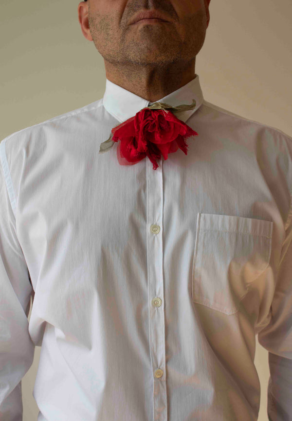 N° 44 crushed bloom tie - ume red - M