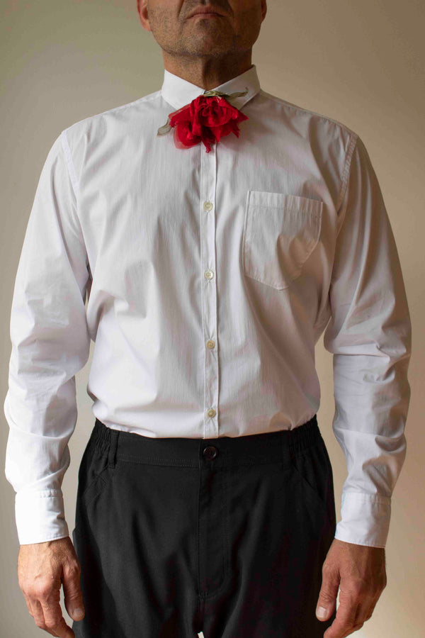 N° 44 crushed bloom tie - ume red - M