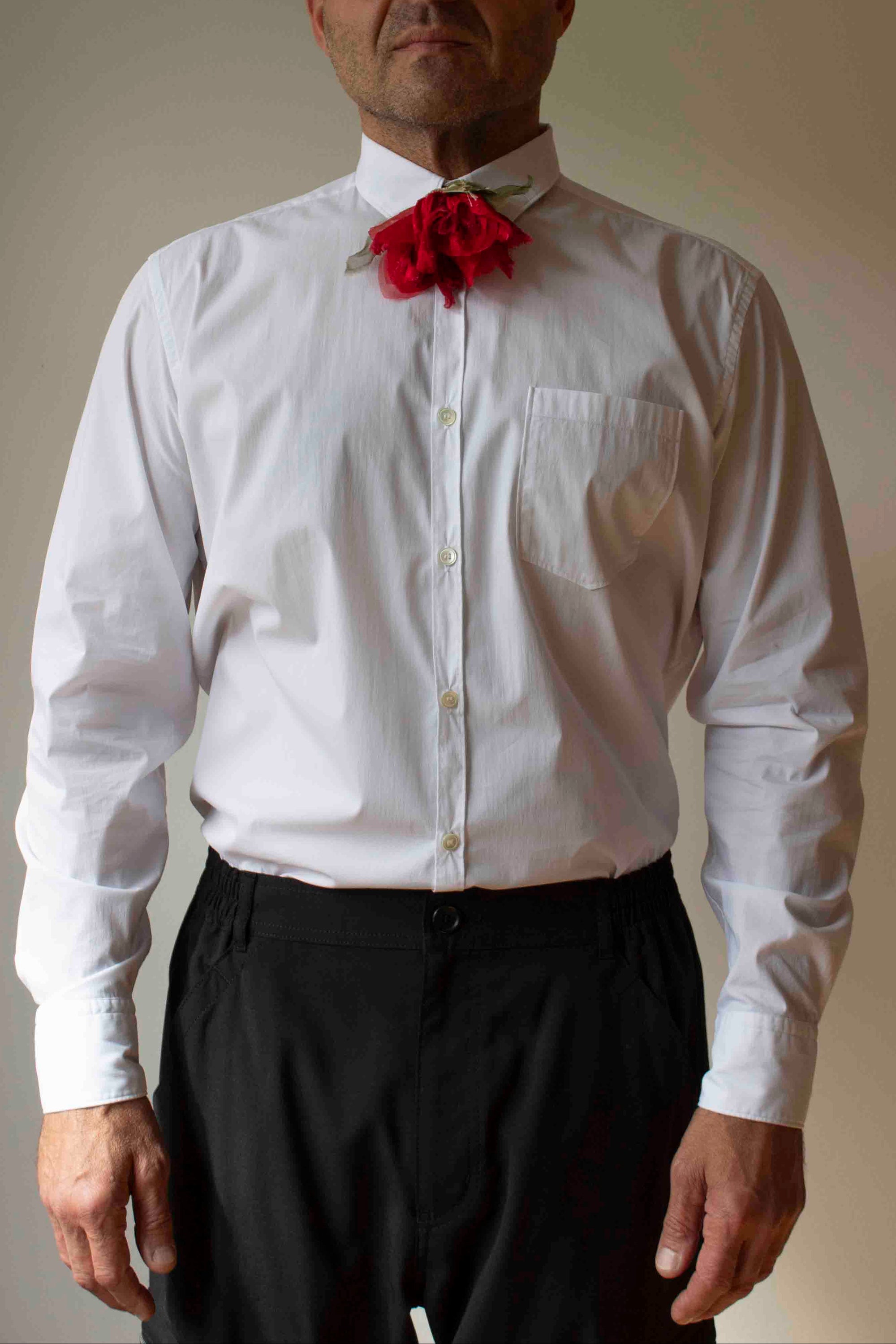 N° 44 crushed bloom tie - ume red - M