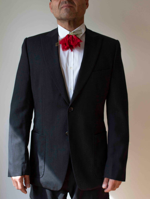 N° 44 crushed bloom tie - ume red - M