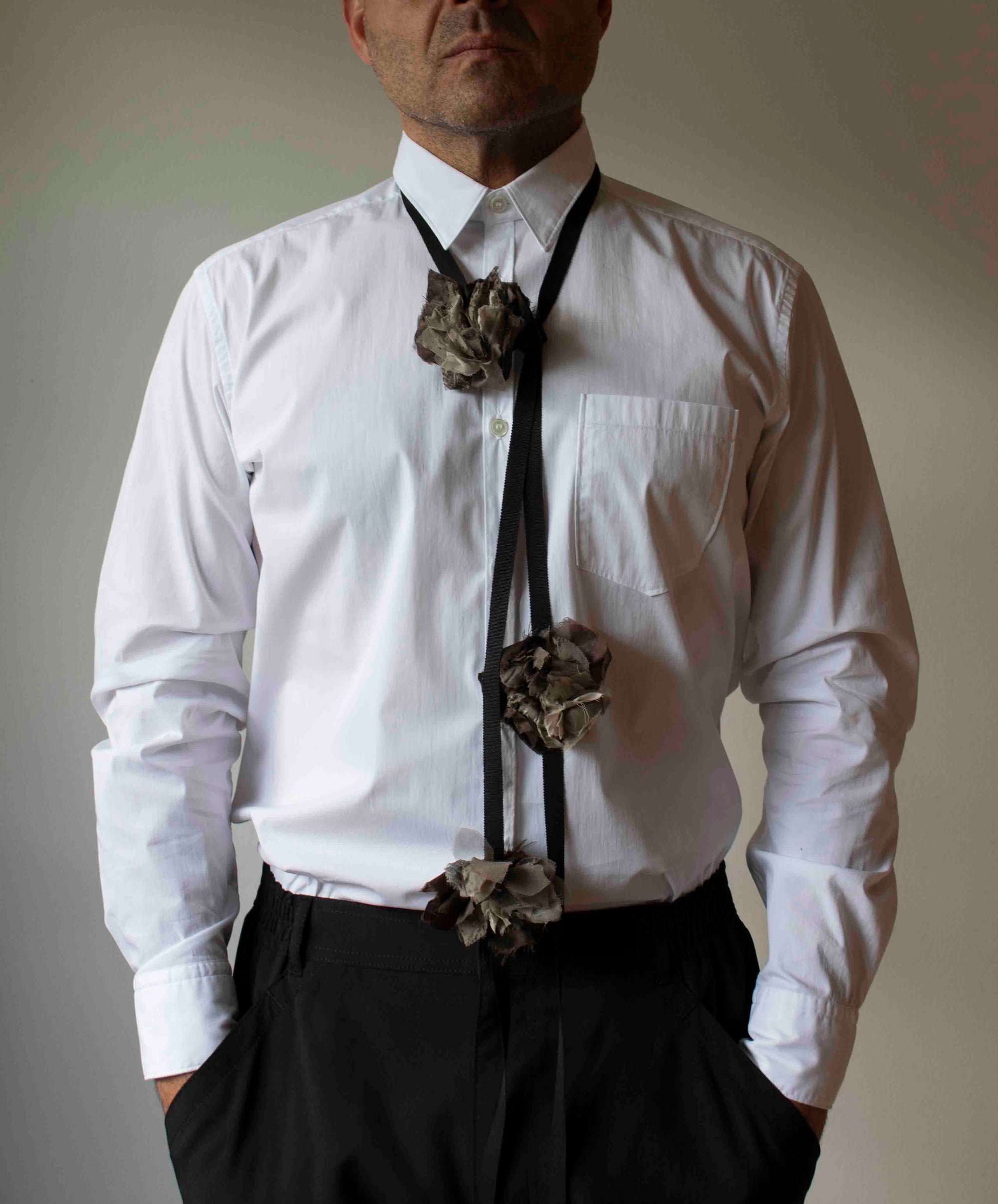 N° 49 crushed blooms accessory - choco brown/ibiguro grey - S