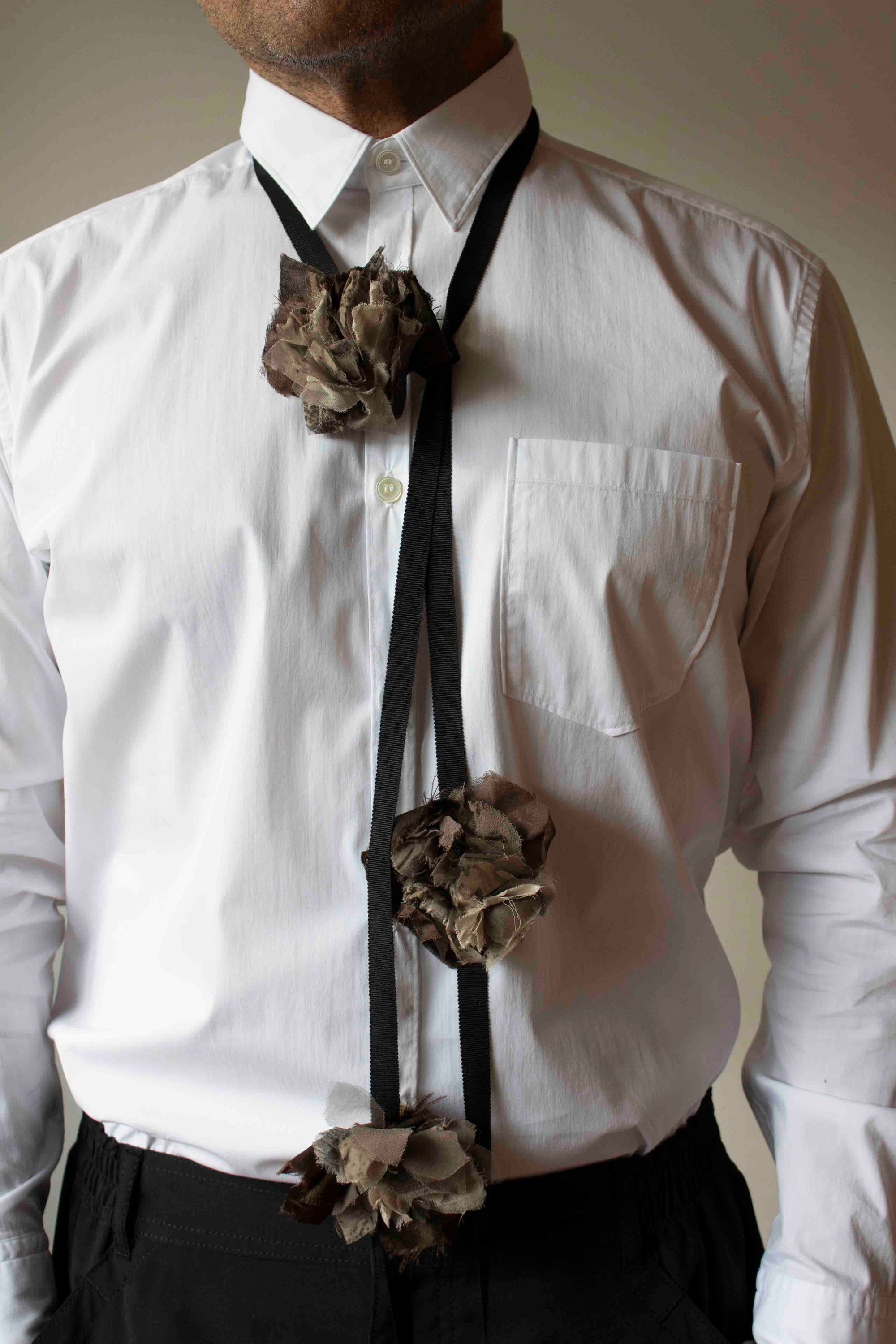 N° 49 crushed blooms accessory - choco brown/ibiguro grey - S