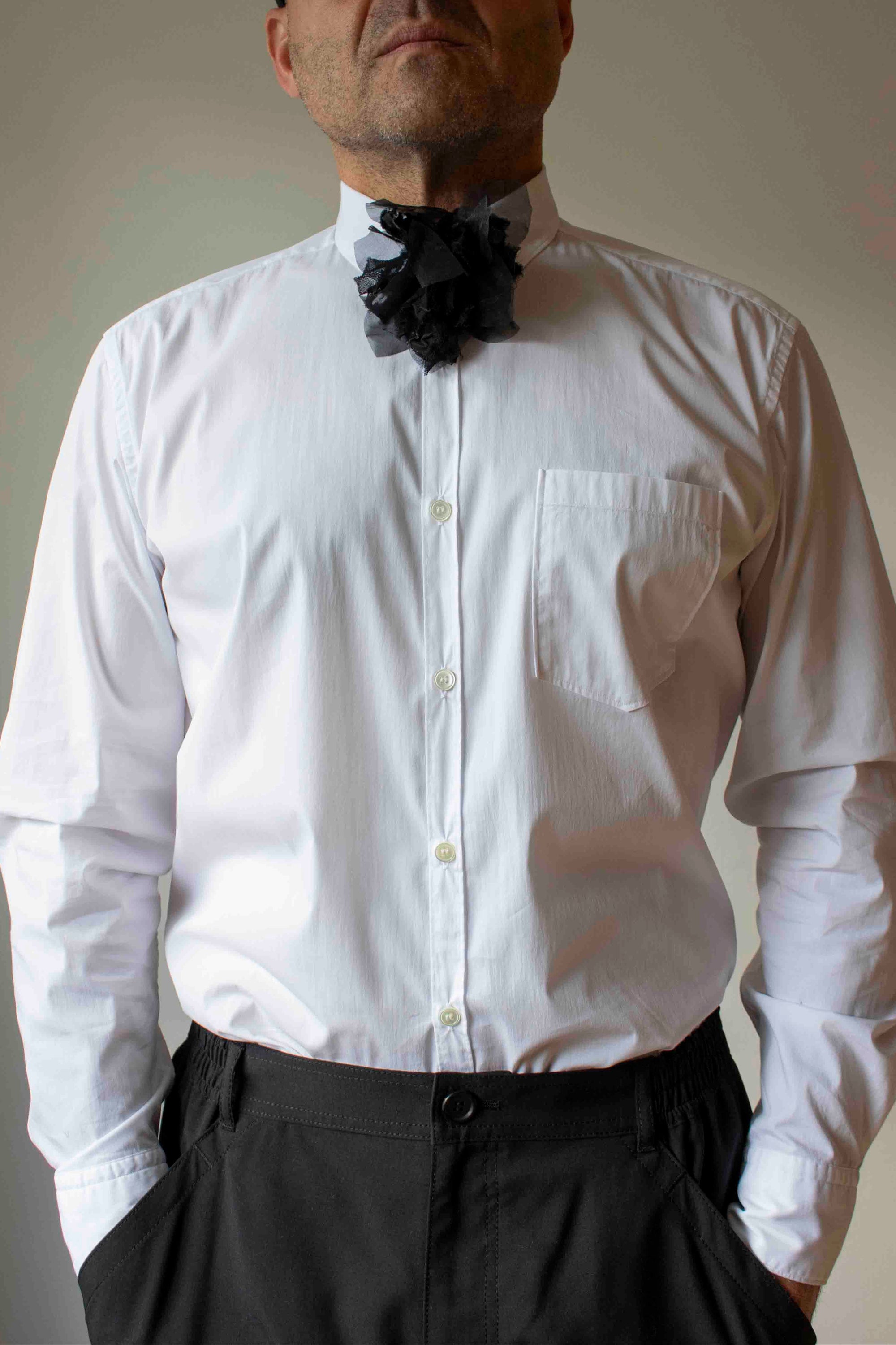 N° 44 crushed bloom tie - sumi black - M