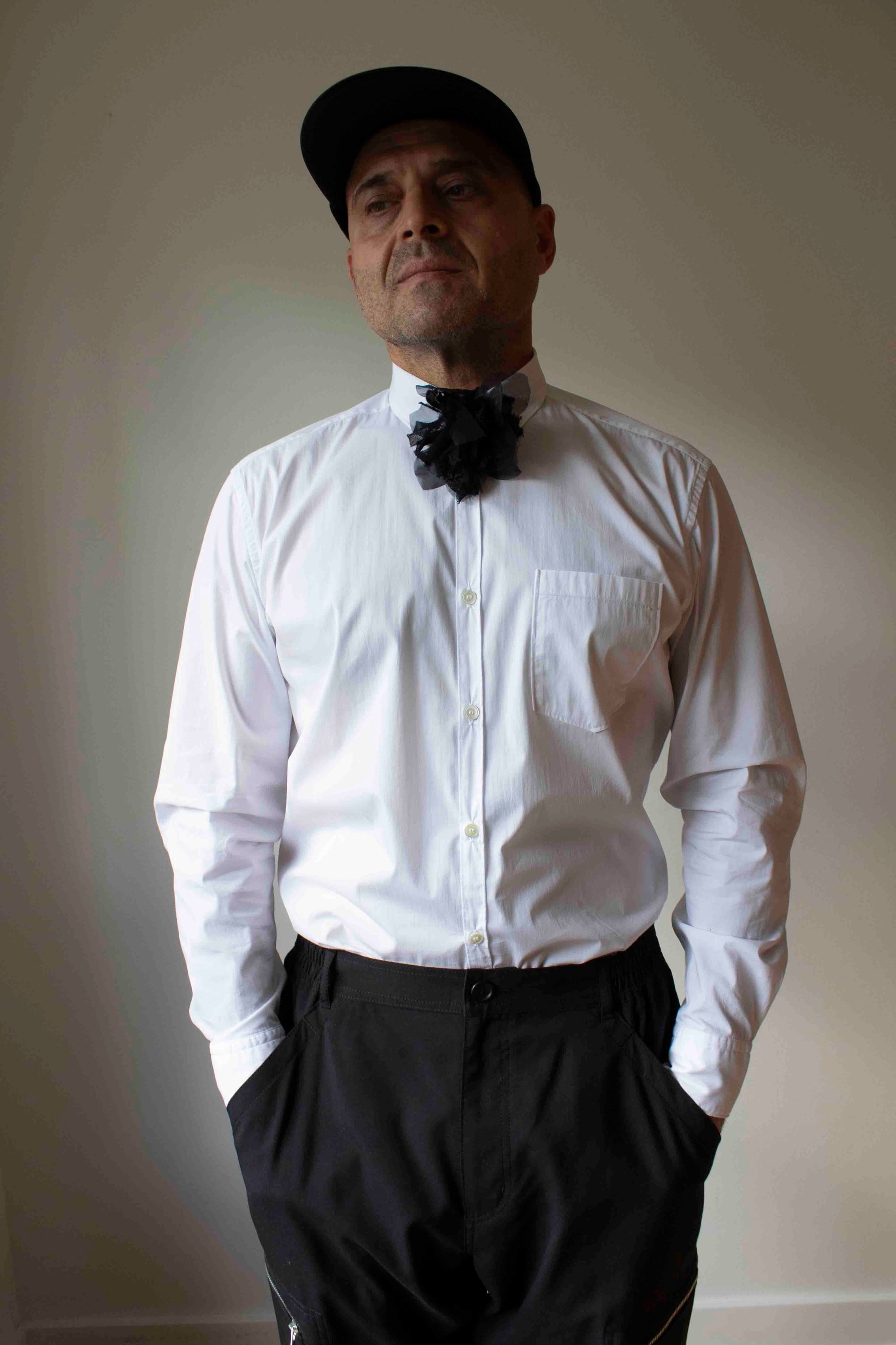N° 44 crushed bloom tie - sumi black - M