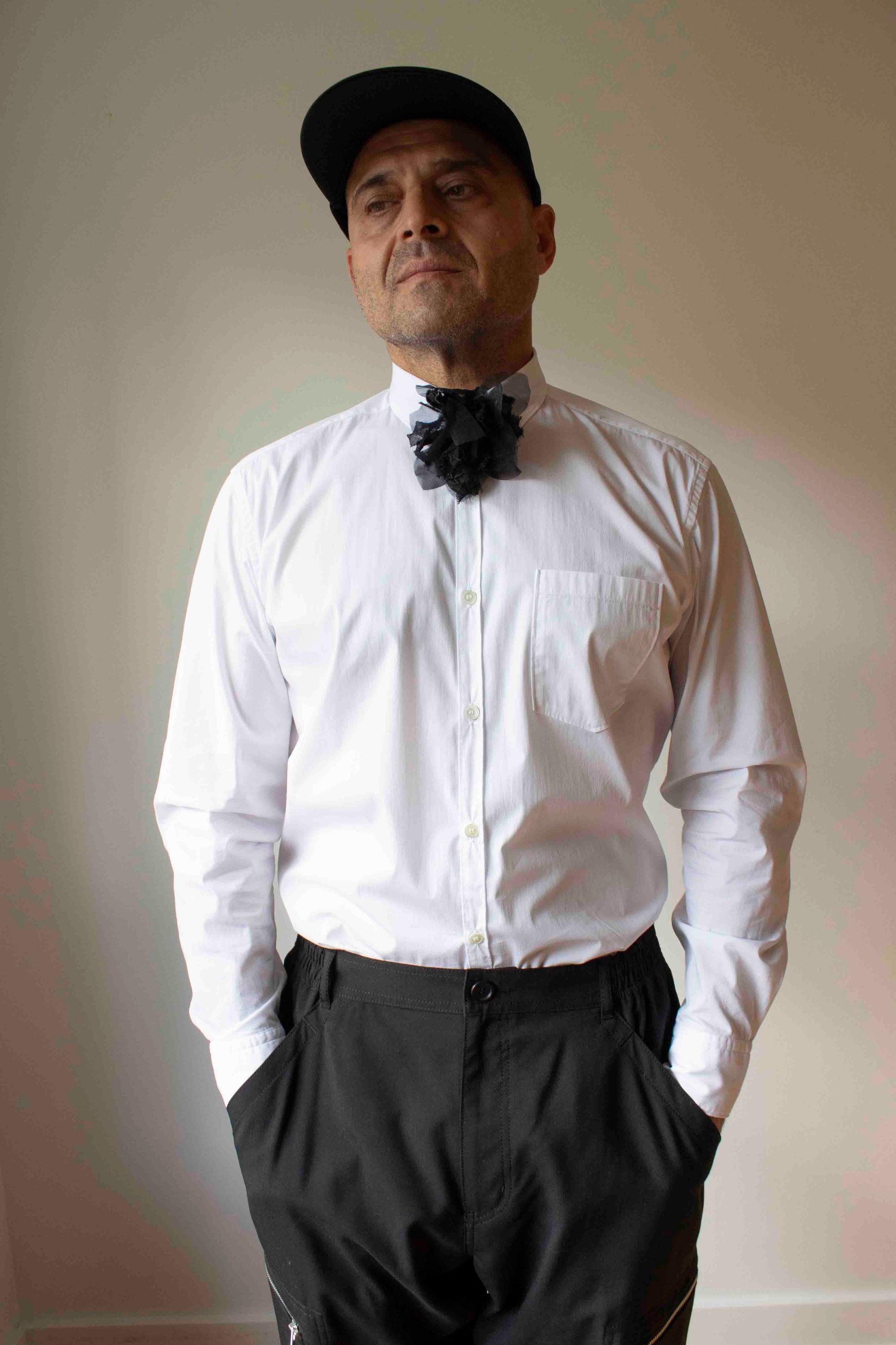 N° 44 crushed bloom tie - sumi black - M