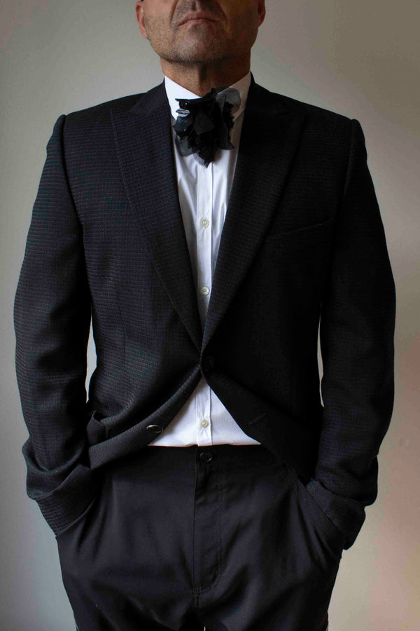 N° 44 crushed bloom tie - sumi black - M